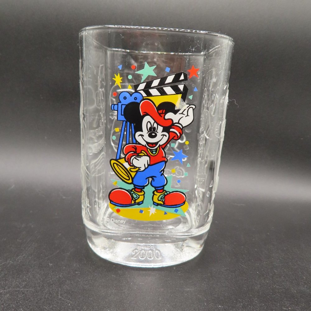 McDonald’s Walt Disney World 2000 Celebration Mickey Mouse Glass Cup Millennium